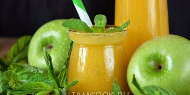 Рецепт Смузей из яблока и консервированного манго