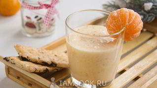 Рецепт Смузей мандариновый с бананом