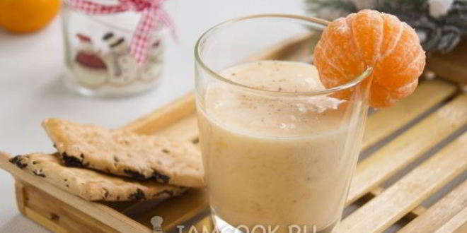 Рецепт Смузей мандариновый с бананом