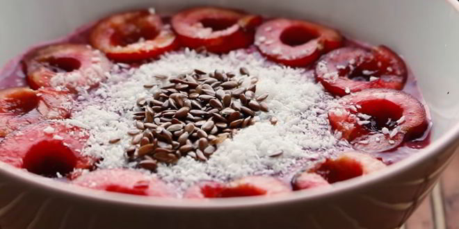 Рецепт смузей в тарелке