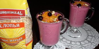 Шаг 4: ягодного смузи с овсяными хлопьями