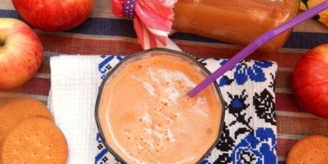 Рецепт сока яблочного с мякотью