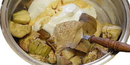 Шаг 1: чесночно-орехового салат с баклажанами и перцем