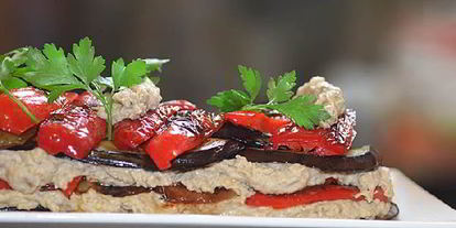 Шаг 6: чесночно-орехового салат с баклажанами и перцем