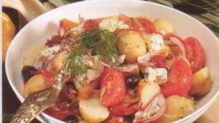 Рецепт Греческого салата с картофелем