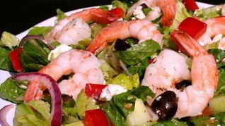 Рецепт Греческого салата с креветками