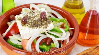 Рецепт Греческого салата с сыром фета
