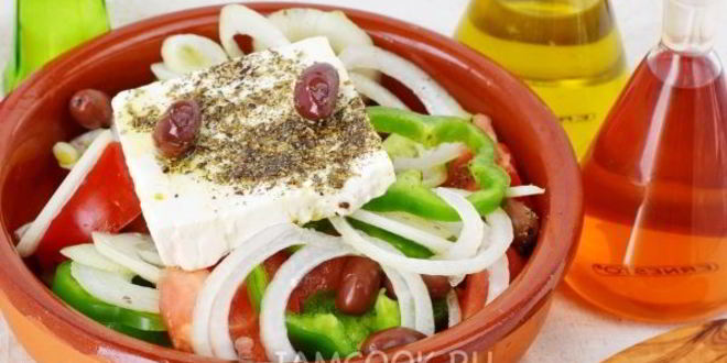 Рецепт греческого салата с сыром фета