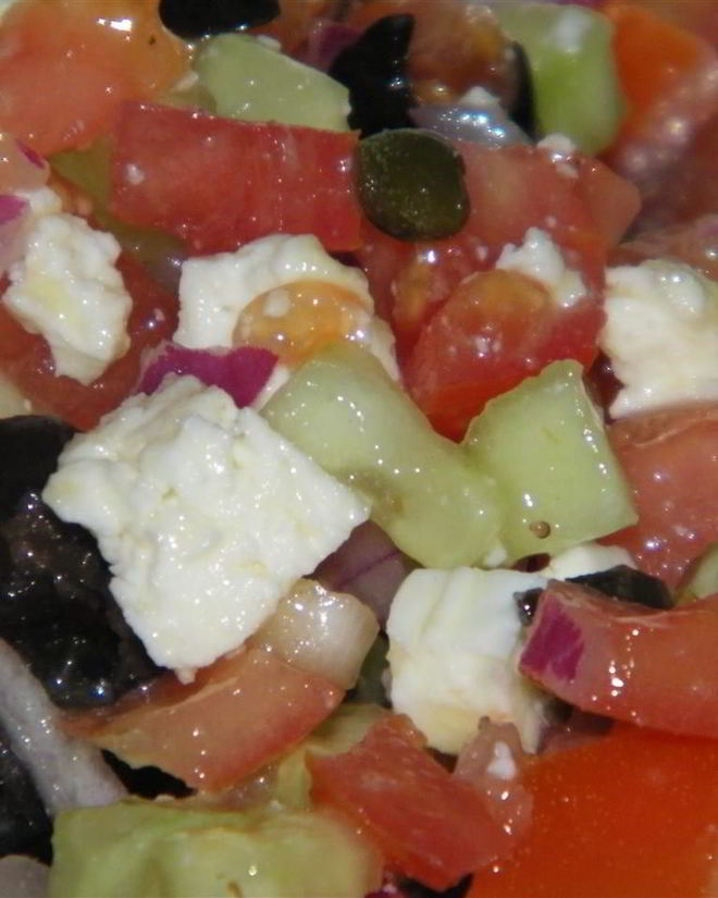 Рецепт греческого салата санторини