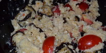 Шаг 3: салата по-гречески с печеными баклажанами и кус-кусом