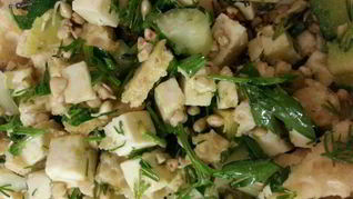 Рецепт Салата с зеленой гречкой