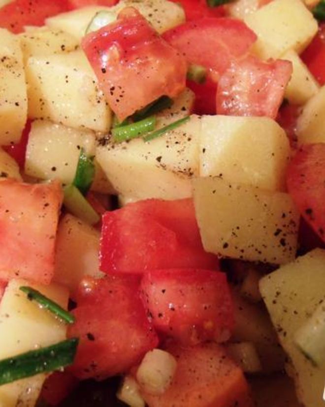 Рецепт картофельного салата patates salatas