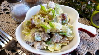 Рецепт Картофельного салата с копченой рыбой