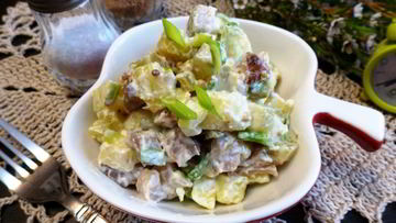 Рецепт Картофельного салата с копченой рыбой