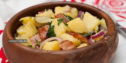 Шаг 10: картофельного салата с красным луком