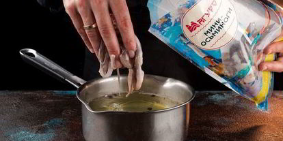 Шаг 1: картофельного салата с мини-осьминогами