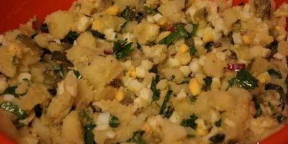 Шаг 3: картофельного салата с яйцом и зеленью