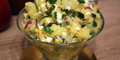 Шаг 4: картофельного салата с яйцом и зеленью