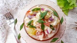 Рецепт Картофельного салата с заправкой из икры