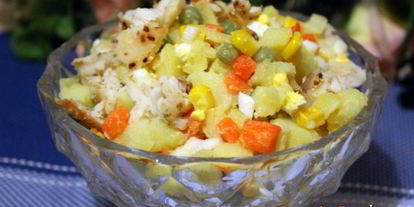 Шаг 6: картофельного салата с жареной тилапией