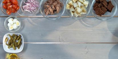 Шаг 2: новогоднего картофельного салата с говядиной