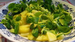 Рецепт Простого картофельного салата с базиликом