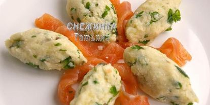 Шаг 4: салата из картофеля с рикоттой, каперсами и семгой