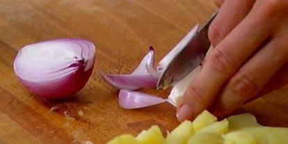 Шаг 3: салата с картофелем, фенхелем и копченой семгой