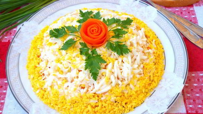 Рецепт Салата с картофелема и курицея