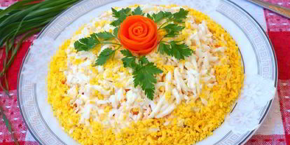 Шаг 4: салата с картофелем и курицей