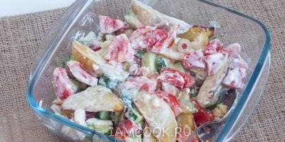 Шаг 9: салата с запеченным картофелем