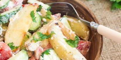 Шаг 10: салата с запеченным картофелем