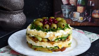 Рецепт Салата с жареной картошкой