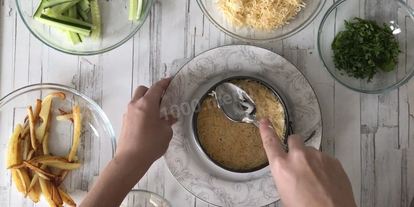 Шаг 10: салата с жареной картошкой