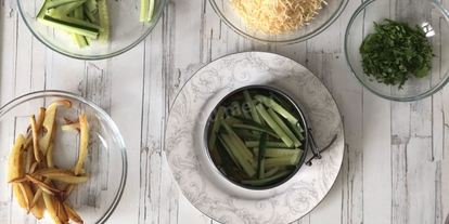 Шаг 7: салата с жареной картошкой