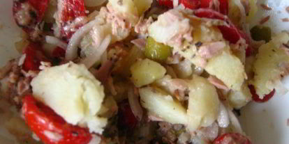 Шаг 8: теплого салата с картофелем и тунцом