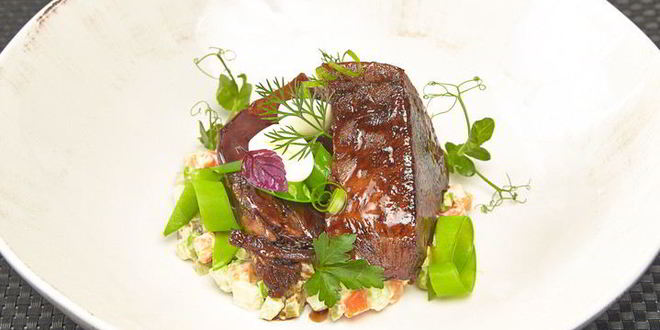 Рецепт говяжьего языка с оливье