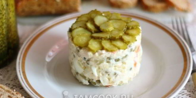 Рецепт классического салата оливье с курицей