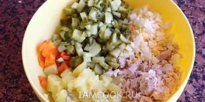 Шаг 9: классического салата оливье с курицей