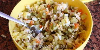 Шаг 10: классического салата оливье с курицей
