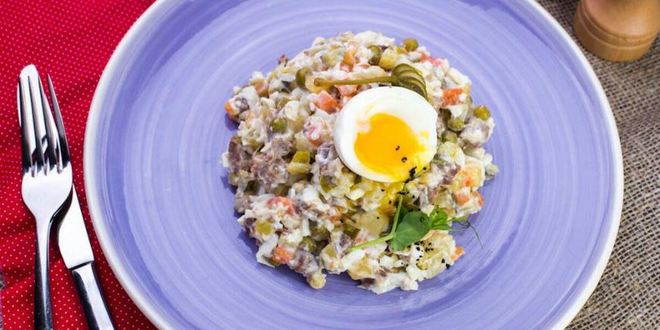 Рецепт ностальгического салата оливье