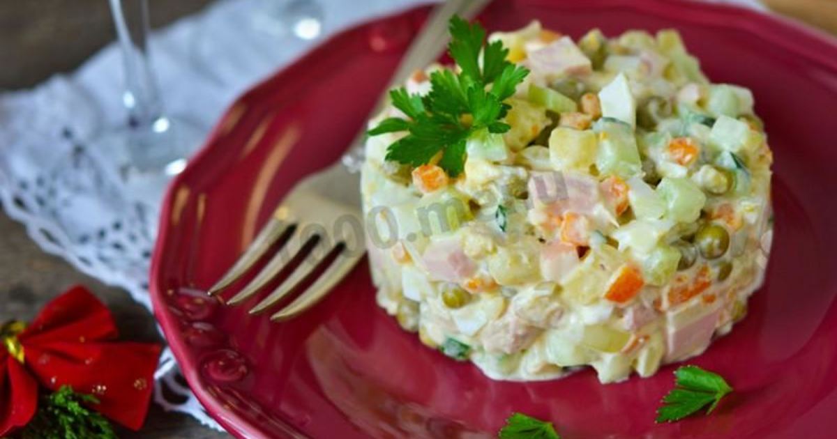 Оливье С Курицей Рецепт С Фото