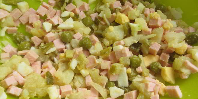 Рецепт оливье с домашним майонезом