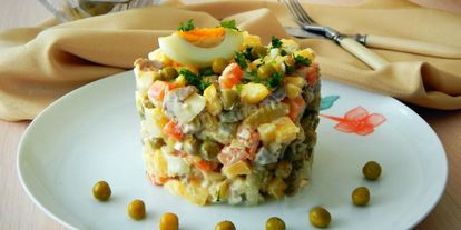 Шаг 6: оливье с говядиной