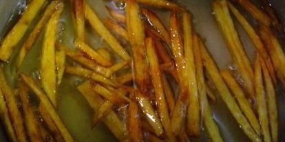 Шаг 5: оливье с креветками и картофелем пай