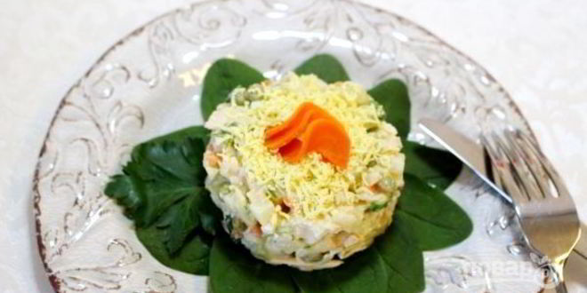 Рецепт оливье с курицей классический