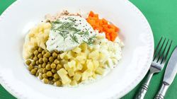 Рецепт Оливье с яблокома