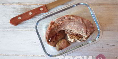 Шаг 1: оливье с языком