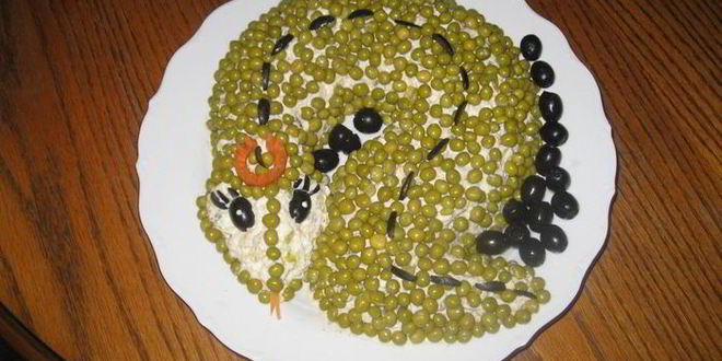 Рецепт оливье змейка