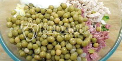 Шаг 3: салата новогоднего оливье